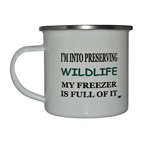 Funny 사냥 캠프 머그잔 에나멜 캠핑 커피 컵 선물