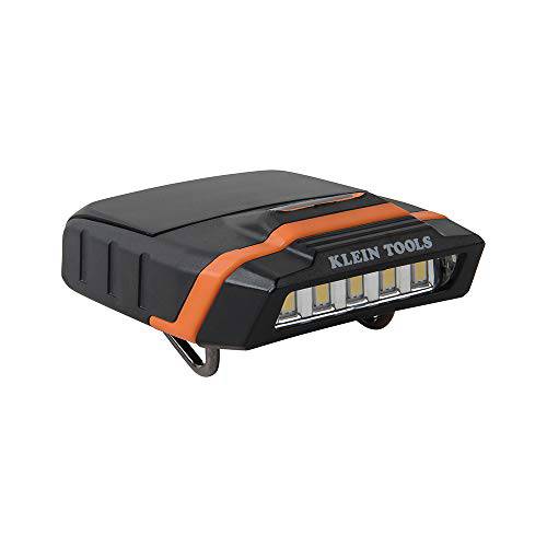 Klein Tools 56402 LED 라이트, 캡 썬바이저 클립 라이트 회전식 헤드, 2 x AAA 배터리 포함