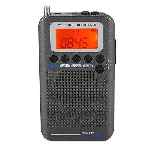 fosa  멀티 밴드 라디오 블루투스리시버 Scanners/ Hand-held/ 프리퀀시 밴드: 에어 FM AM CB SW VHF Build in 충전식 배터리 휴대용 여행용 Radio(Gray)
