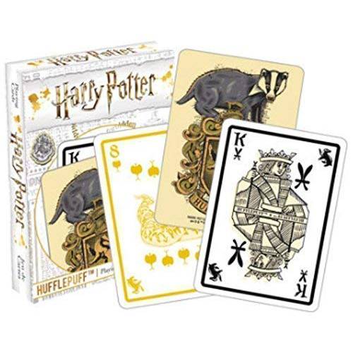 AQUARIUS  해리포터 플레이 카드 - Hufflepuff 테마 Deck of 카드 Your Favorite 카드 게임 - 공식 라이센스 해리포터 상품&  수집품 - 포커 사이즈 리넨 마감