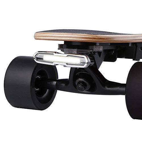 WONDERHOO  스케이트 보드 라이트 - New Upgrade USB 충전식 LED 플래시 세이프티,안전 헤드라이트 or Taillights Fits On Any Longboards 자전거 스쿠터