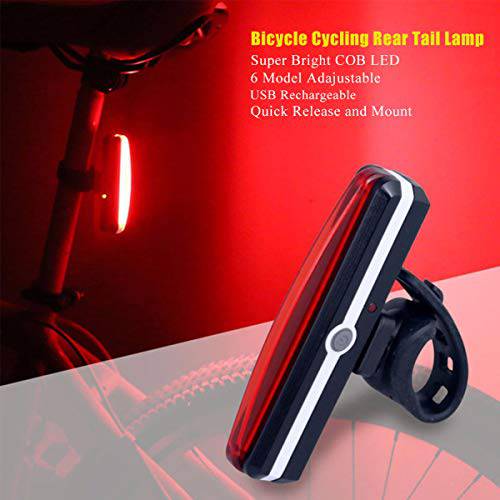 자전거 후미등 충전식, MASO LED USB 충전식 라이트 자전거 사이클링 리어 Tail 램프 방수