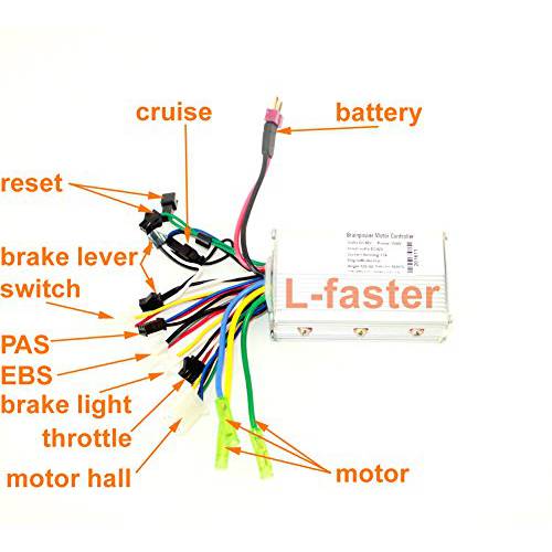 L-faster 24V36V48V 250W350W 브러시리스 모터 컨트롤러 전기,자동,전동 자전거 허브 모터 Hall 센서 Controler 전기,자동,전동 차량 모터 컨트롤러