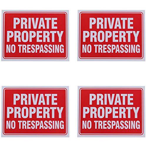 8 개인적 Property no Trespassing Sign 9 x 12 인치