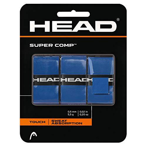 HEAD  슈퍼 Comp 라켓 오버그립 - 테니스 라켓 그립 테이프 - 3-Pack, 블랙