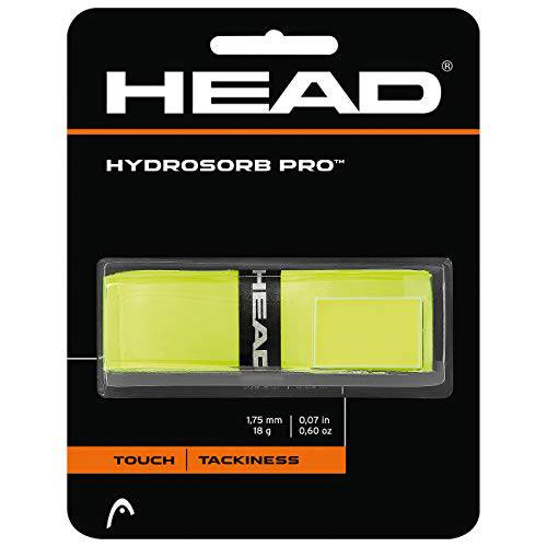 HEAD Hydrosorb 프로 테니스 라켓 교체용 그립 - 진득한찐득한 라켓 손잡이 그립 테이프 - 블랙