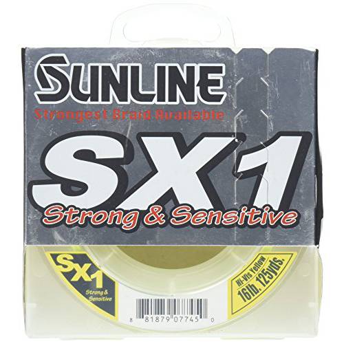 Sunline 63041812 SX1 Hi-Visible Yellow 16 lb 어업 라인, Hi-Visible Yellow, 125 yd