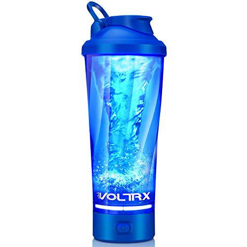 VOLTRX  프리미엄 전기,자동,전동 단백질,프로틴 쉐이커보틀, Made  트리탄 - BPA 프리 - 24 oz Vortex 휴대용 믹서,휘핑기 컵/ USB 충전식 쉐이크,쉐이커 컵 단백질,프로틴 셰이크,쉐이크 (블루)