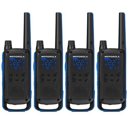 Motorola T800 Talkabout Two-Way 라디오 - 블랙/ 블루 (4 팩)