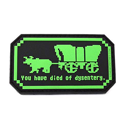 You Have Died of Dysentery PVC 러버 전술 패치 | 오레곤 트레일 Inspired | Funny Morale 패치