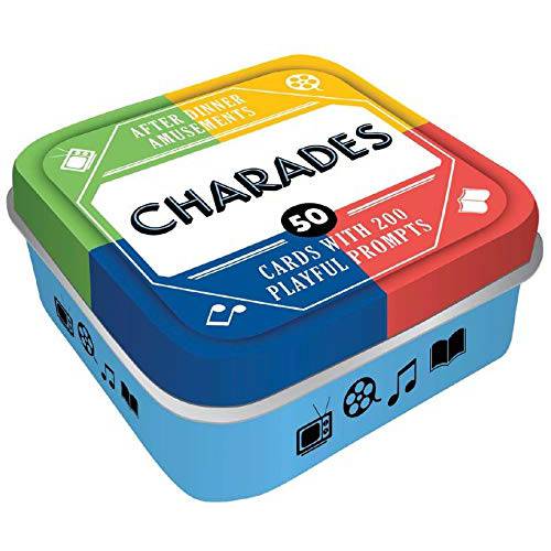 After 디너 Amusements: Charades: 50 카드 200 Playful Prompts (Charades 게임 성인 and 패밀리, 휴대용 캠핑 and 홀리데이 게임)