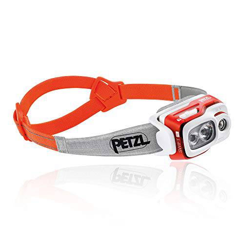 PETZL - Swift RL 전조등,헤드램프 900 루멘, 반응성 라이트닝 테크놀로지, 오렌지