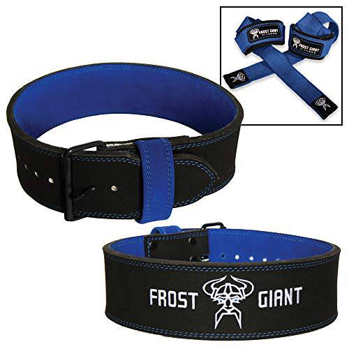 Frost Giant Fitness : 가죽 역도 10MM 벨트 | 리프팅 스트랩 번들,묶음 싱글 갈래 파워리프팅, 데드리프트,  스쿼트 ~ 남성용&  여성용 | 후면 지원