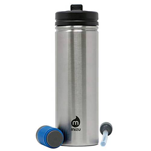Mizu - 360 M9 매일 키트 물병, 워터보틀 | 용수필터, 물 필터, 정수 필터 | 30 oz. 싱글 벽면 스테인레스 스틸 | 와이드 입구  누수방지 빨대 뚜껑 | 다양한 컬러 | BPA 프리