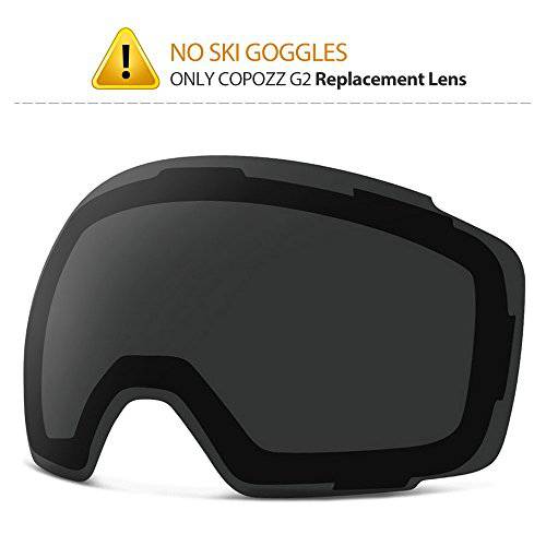 COPOZZ G2 스키 고글 렌즈, 마그네틱,자석 스노보드 고글 렌즈, Imported Double-Layer 안티 Fog 렌즈 -UV400 렌즈 Only