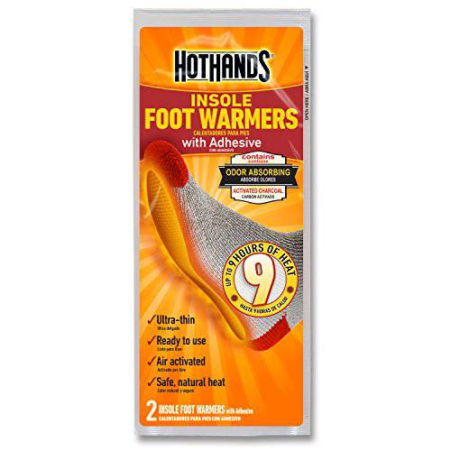 HotHands Insole Foot 워머  접착제 - 롱래스팅 세이프 내츄럴 냄새없는 에어 센서 워머 - up to 9 시간 of 열
