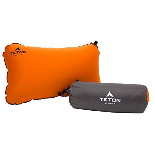 TETON Sports ComfortLite Self-Inflating 필로우,베개 지원 Your 넥 and 여행용 Comfortably Take it on the 비행기, in the 차량용, 배낭여행, and 캠핑 지워짐,씻어짐 물건 색 포함