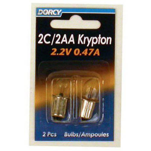 Dorcy 2C/ 2AA-2.2-Volt, 0.47A Bayonet 베이스 Krypton 교체용 전구, 2-Pack (41-1662)