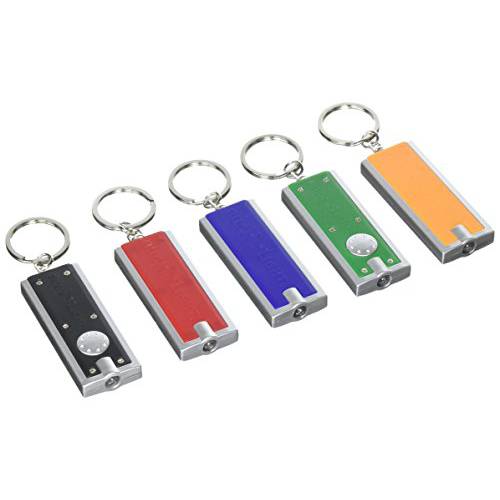 Buck Light : 파워풀 LED 키체인,키링,열쇠고리 라이트, 5 팩, 다양한 컬러, 울트라 브라이트 플래시라이트,조명, 휴대용 키링, 열쇠고리, 키체인 플래시 라이트
