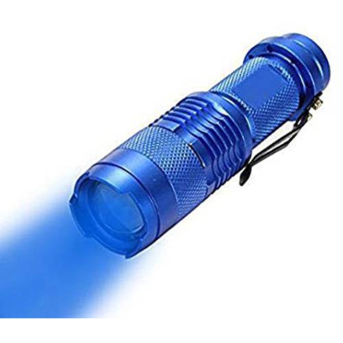 WAYLLSHINE Scalable 블루 LED 3 모드 롱 레인지 블루 빔 블루라이트 플래시라이트,조명, 블루 플래시라이트,조명 블루 LED 플래시라이트,조명 토치  블루라이트 나이트 Fishling, Detecting-Blue 집