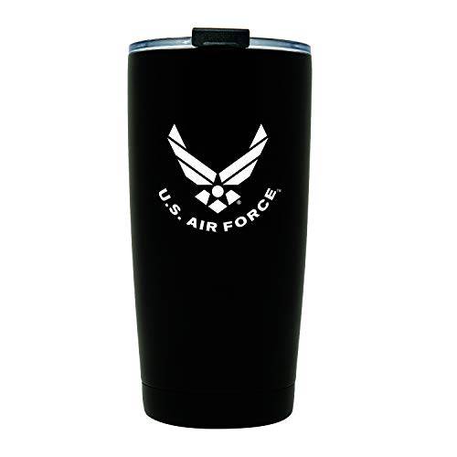 US 에어 Force 20 oz 블랙 이중 벽면 진공 보온,보냉 스테인레스 스틸 USAF 텀블러 여행용 머그잔 - Airmen 선물