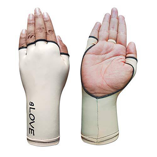 Glove Palmless 스포츠 UPF 50+ 98% UV 블록 슬리브 테니스, 골프, 어업 and Any 아웃도어 스포츠. Open 팜 최고 그립 and 적응성. Ultimate 썬 프로텍트 SPF 핸드. 경량.