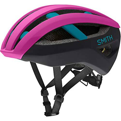 Smith Optics  네트워크 MIPS 헬멧 (매트 히비스커스/ 블랙/ 청록색, 라지)