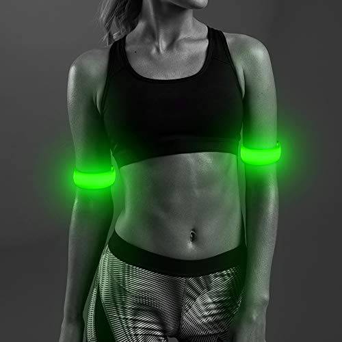 Ezer  라이트 Up LED Armbands  런닝 - 팩 of 2 PCS 반사 기어 플래시 LED 스포츠 리스트밴드 사이클링, 조깅, 산책