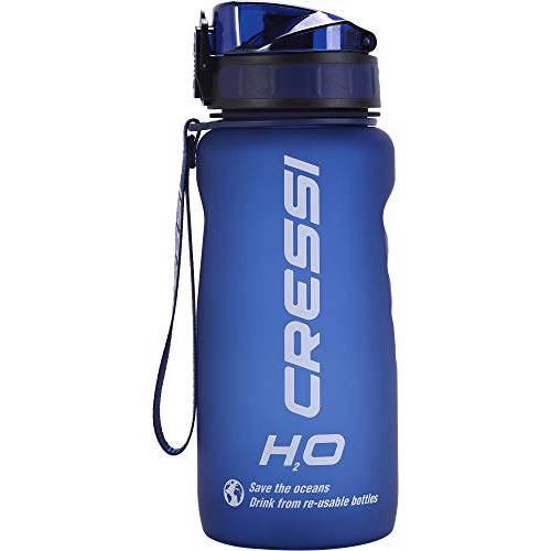 Cressi H2O 프로스트,프로스티드 음료 플라스크 - 원 클릭 열리는, 스트랩 간편 캐링, 필터 아이스 and 후르츠, 과일 - 600 ML/ 1000 ML - BPA 프리 - Designed in Italy