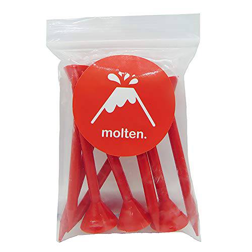 MoltenSales  큰 컵 3 1/ 4’’ 3.25 골프 Tee - 플라스틱 듀러블 - 레드 핫