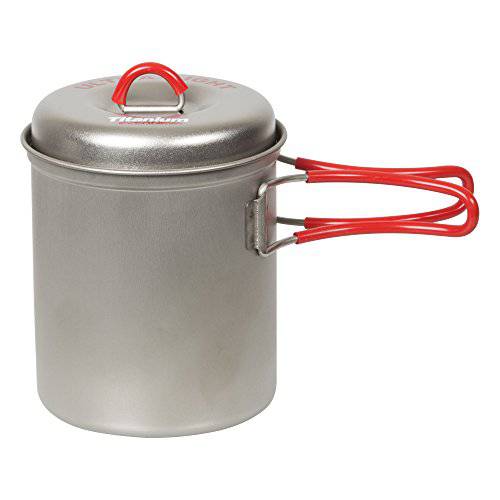 Evernew 티타늄 초경량 딥 Pot (Red)-0.6L