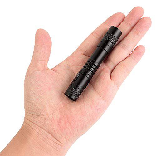 Pocketman 울트라 슬림 휴대용 XPE-R3 900LM 미니 LED 플래시라이트,조명 벨트 클립 펜 라이트 전술 Torch(9 cm)