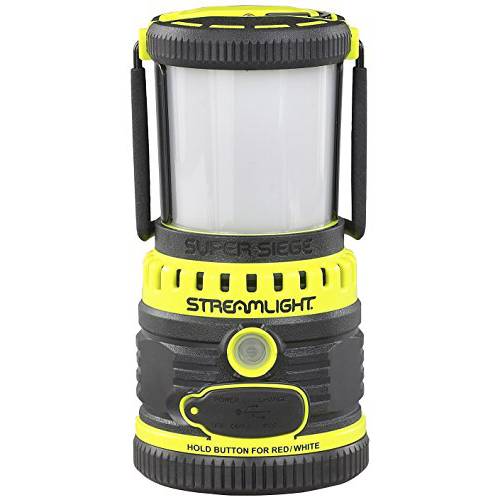 Streamlight 44945 슈퍼 Siege 120V AC, Yellow - 충전식 and 휴대용 USB 충전 - 1, 100 루멘