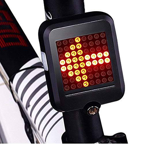 USB 충전식 자전거 테일라이트, 후미등, 스마트 자전거 방향지시등 80 루멘 64 LED 라이트 비즈,구슬, 휴대용 브레이크 라이트 경고등 Fits on Any 로드 자전거