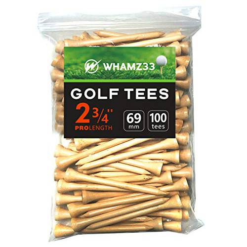 whamz33  프로페셔널 대나무 골프 Tee 2-3/ 4 인치 Tee 팩 of 100