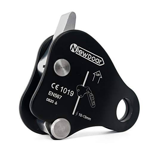 NewDoar  로프 그랩 어센더 15KN 라이저 조절기 Fits 9mm-12mm 로프 Rocking 클라이밍 프로텍트 구출