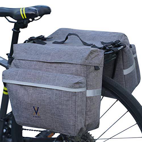 Vuudh Water-Resistant 휴대용 자전거 Pannier 백 - 26L 자전거 파니에 반사 트림, 자전거 리어,후방 의자 안장 백S