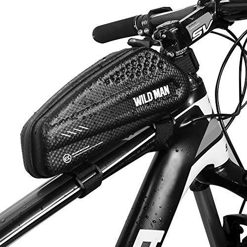 WILD MAN  자전거 자전거 백, 탑 튜브 자전거 백 자전거 전면 프레임 폰 백 호환가능한 안드로이드/ 아이폰 핸드폰 언더 6.5”