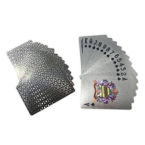Sliver 다이아몬드 포일 포커 카드 럭셔리 방수 플레이 카드 덱 of 카드 플라스틱 플레이 카드