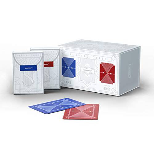 SLOWPLAY 100% 플라스틱 플레이 카드, 점보 인덱스, 우수한 적응성 and 내구성,  방수&  세척가능, 프로페셔널 플레이 카드 Texas Hold’em 포커