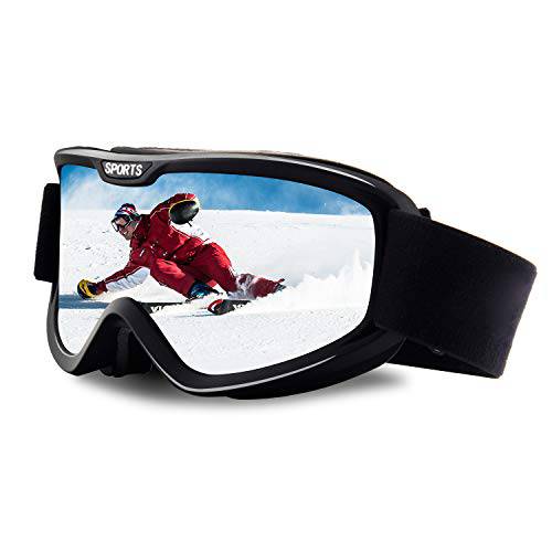 OULAIQI OTG 스키 고글 Over The 글라스 스노보드 고글 듀얼 레이어 렌즈 UV400 프로텍트 Man 여성 Youth