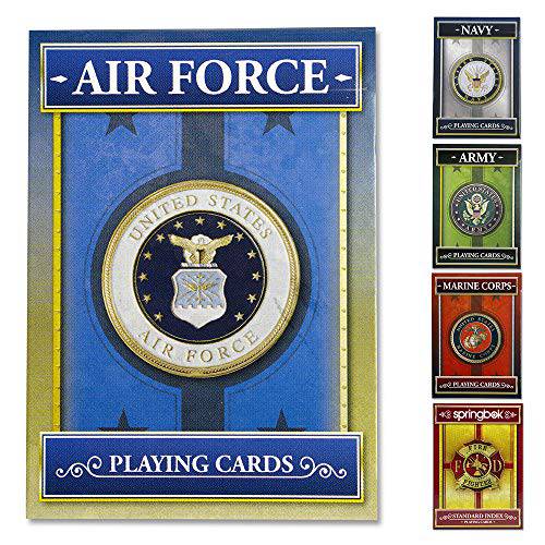 Springbok - 미국 에어 포스 플레이 카드 - 공식 라이센스 52 플레이 카드 덱 - Made in USA