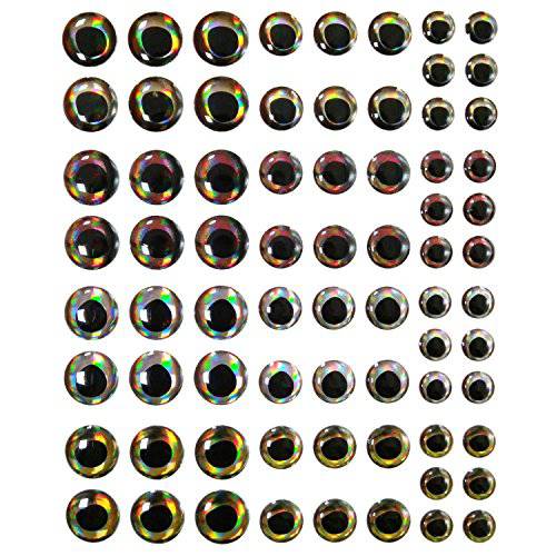 낚시 Eyes 미끼, 3D/ 4D/ 5D 현실적 홀로그램 루어 Eyes 낚시 미끼 제작 키트 Fly 매는 재질 DIY 낚시 툴