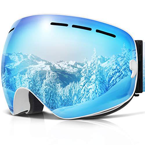 COPOZZ 스키 고글, OTG 스노보드 고글 안티 Fog UV 프로텍트 유극 렌즈