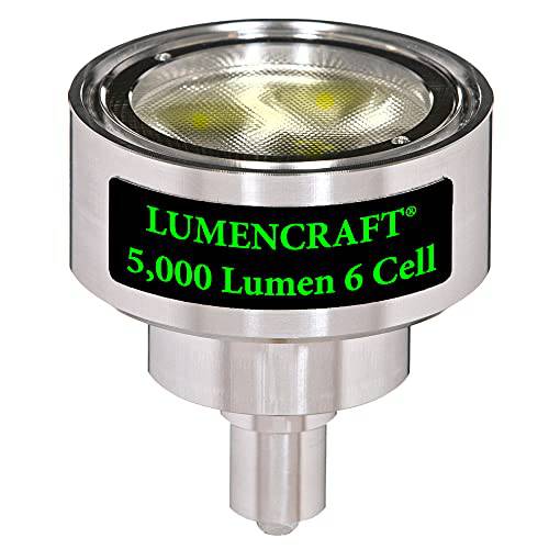 Lumencraft LED 변환 키트 Maglite 플래시라이트, 조명 - 5000 루멘 6 D 셀 - 하이 파워 업그레이드 Maglight 크리 XHP50 Emitters