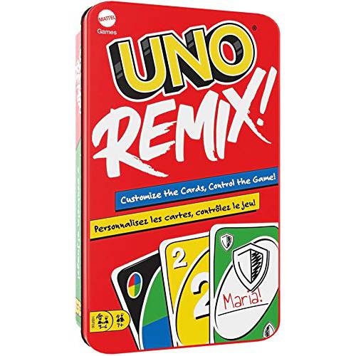 UNO Remix 맞춤형 매칭 카드 게임 Featuring 112 카드 Including Write-On 카드, 게임 나이트, 선물 Ages 7 Years& Older [아마존 익스클루시브]