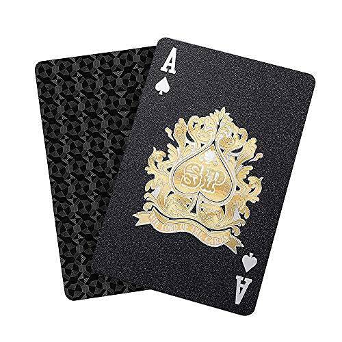 Wangjing 블랙 다이아몬드 플라스틱 방수 포커 카드, 덱 of 카드, 플라스틱 방수 플레이 카드, 실내 아웃도어 선물.