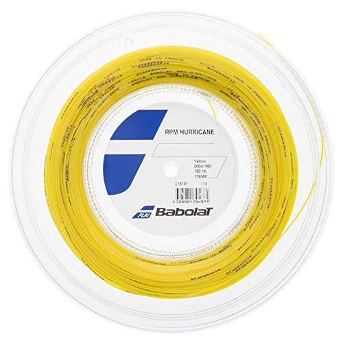 Babolat RPM 자연재해 테니스 스트링 - Yellow - 1.25mm/ 17G - 200m (660ft) 릴
