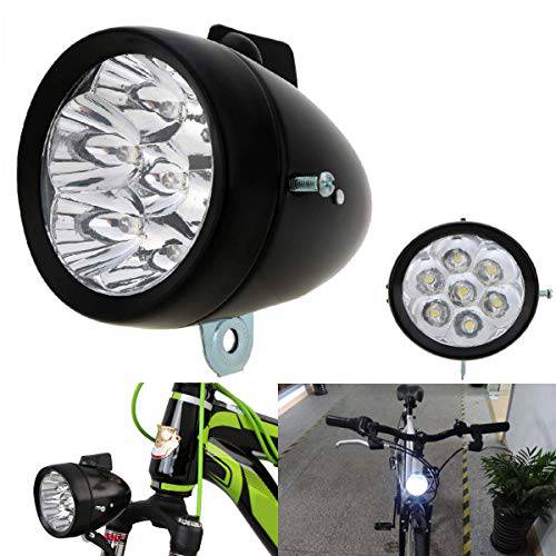 Fat-Cat 빈티지 레트로 자전거 자전거 전면 라이트 램프 7 LED 픽시 헤드라이트,전조등 브라켓