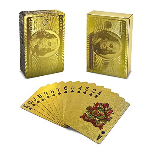 덱 of 카드, 포커 카드, 방수 조커 카드, Best 플레이 카드, 플라스틱 플레이 카드 테이블 게임, 럭셔리 골드 포일 포커 카드, 사용 파티, 패밀리 활동, 친구 Gathering etc..